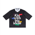 Unisex Pinstripe Collared Soccer Jersey