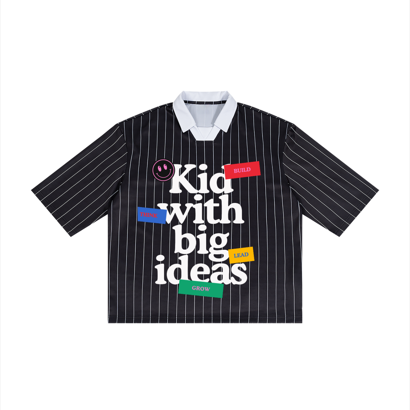 Unisex Pinstripe Collared Soccer Jersey